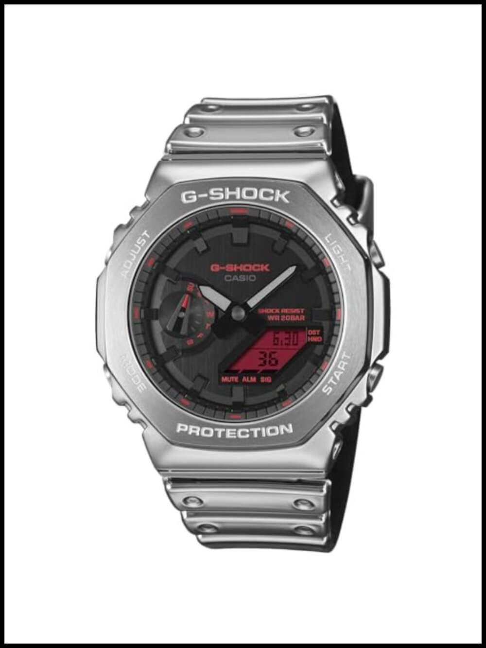 G-Shock Fine Metallic Octagonal Analog-Digital Quartz Watch 200m Water Resistant
